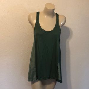 Anthropologie Tops - Silk and knit racer back tank Anthropologie Tops - Silk and knit racer back tank